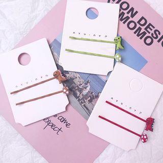 Set Of 2: Dinosaur Hair Clip