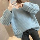 Melange Ribbed Sweater