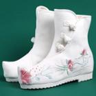 Flower Embroidered Hanfu Short Boots