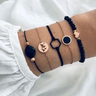 Set Of 5: Bracelet Set Of 5 Pcs - As Shown In Figure - One Size