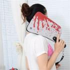 Knife-shape Faux Leather Wristlet White - One Size