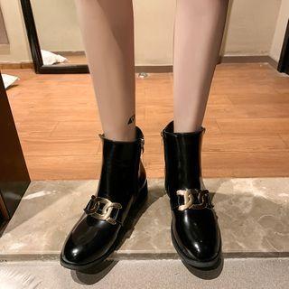 Chain Applique Short Boots