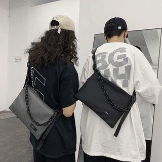 Zip Nylon Crossbody Bag / Chain