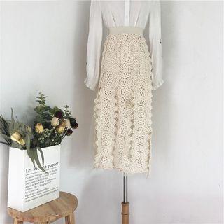 Lace Silk Gauze Skirt