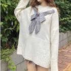 Bow Accent Long Sweater