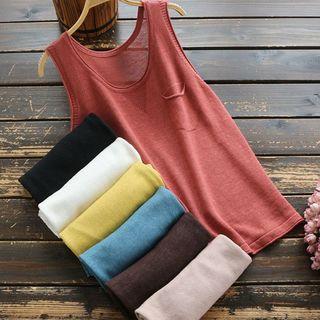 Pocketed Knit Tank Top
