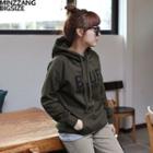 Printed Brushed-fleece Hoodie