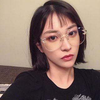 Rimless Oversized Sunglasses / Glasses
