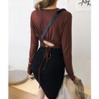 Cutaway-back Slim-fit Top