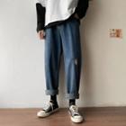 Embroidered Wide Leg
