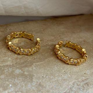 Knot Stainless Steel Open Ring E294 - Gold - One Size