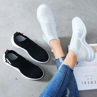 Platform Knit Sneakers