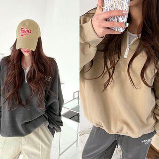 Letter Oversize Anorak Sweatshirt