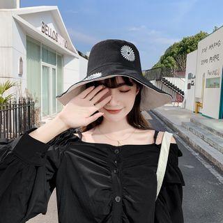 Floral Embroidered Sun Hat