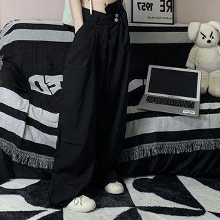 High Waist Irregular Wide Leg Pants
