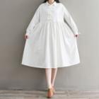 Tie-front A-line Shirtdress