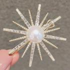 Rhinestone Hair Clip Ly340 - White - One Size