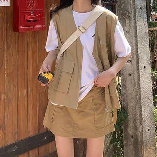 Plain Vest / Cargo Skirt
