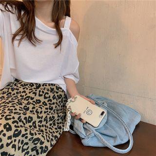 Leopard Slim-fit Midi Skirt As Figure - One Size