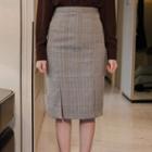 Glen Plaid H-line Skirt