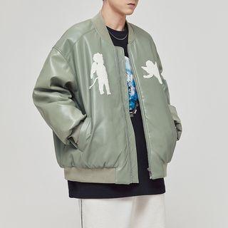 Angel Print Zip Jacket