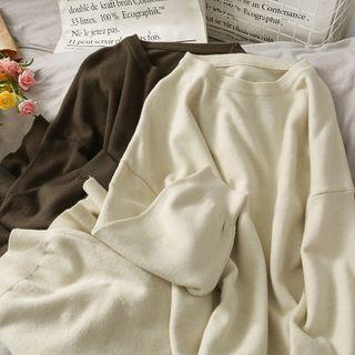 Drop-shoulder Knit Midi Dress In 5 Colors