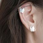 925 Sterling Silver Shell Butterfly Earring Silver - One Size