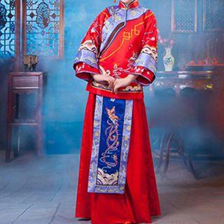 Embroidered 2-piece Chinese Wedding Cheongsam