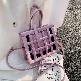 Set: Mini Woven Crossbody Bag + Pouch