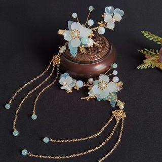 Flower Hair Clip L09 - 1 Pair - As Shown In Figure - One Size