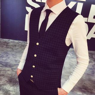 Check Suit Vest