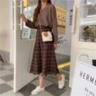 Knit Toast Crossbody Bag White & Brown - One Size