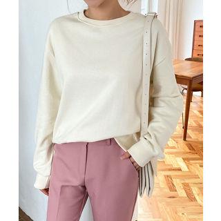 Round-neck Dip-back Sweatshirt