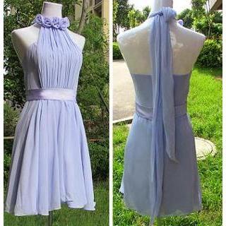 Halter Neck Rosette Party Dress