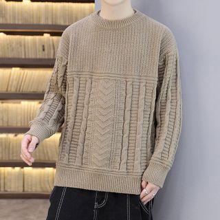 Plain Round Neck Loose Fit Sweater
