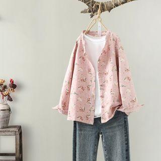 Floral Frog-button Jacket