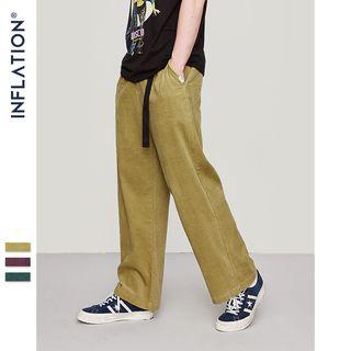 Couple Corduroy Straight-cut Pants