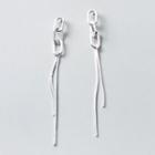 925 Sterling Silver Fringed Earring S925 Sterling Silver - 1 Pair - Silver - One Size