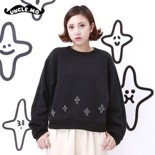 Printed Cropped Sweatshirt