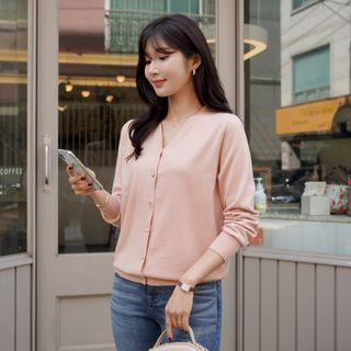 Basic V-neck Cardigan In 16 Colors