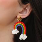 Rainbow Bead Dangle Earring