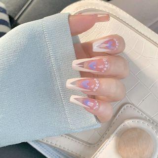 Heart Faux Nail Patch As Shown In Figure - One Size