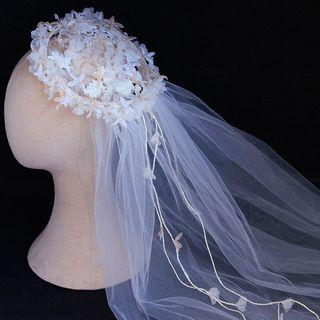 Wedding Satin Flower Tiara As Shown In Figure - One Size
