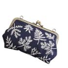 Embroidered Leaf Clipframe Pouch Diy Sewing Kit