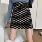 Dot Print Mini Skirt