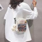 Cartoon Print Nylon Crossbody Bag