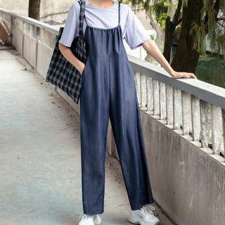 Oversize Wide-leg Denim Jumpsuit