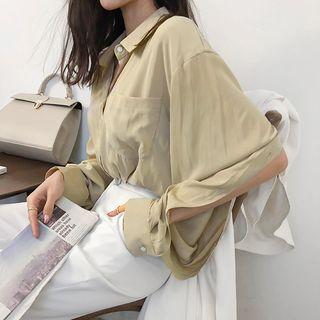 Slashed-sleeve Sleek Shirt