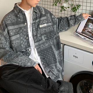 Long Sleeve Paisley Print Shirt
