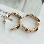 Twisted Alloy Open Hoop Earring 1 Pair - As Shown In Figure - One Size